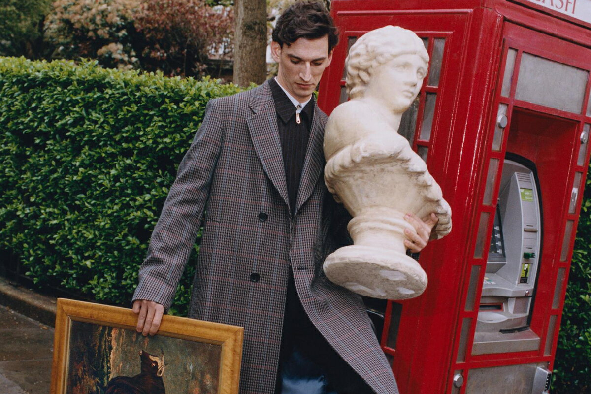 534◎ Paul Smith ポールスミス メンズ サイズM ニットセーター トップス ベージュ 日本製 長袖 セーター ポールスミス 二つ折り財布534 タン