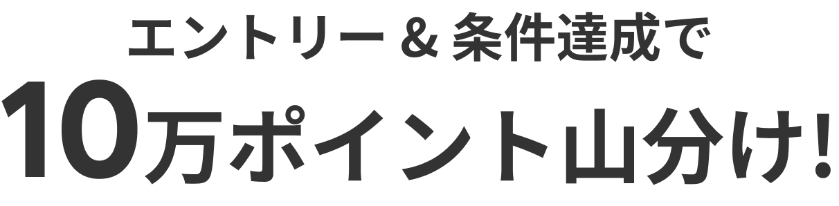 エントリー&条件達成で10万ポイント山分け！
