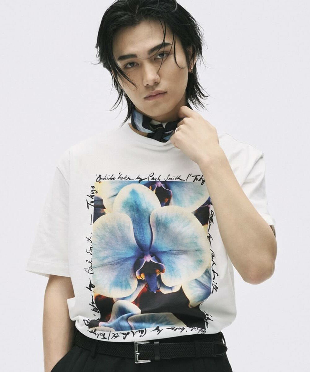 【by R 限定品】Paul Smith "Orchid" プリント半袖Tシャツ