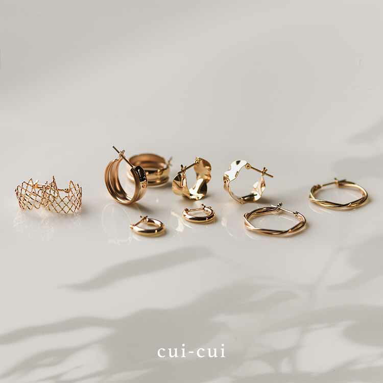 【cui-cui】おすすめゴールドフープピアス