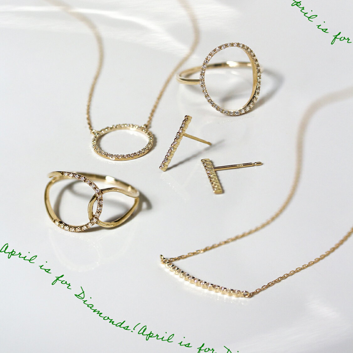 【cui-cui】K10 世界最小ダイヤモンド ジュエリー