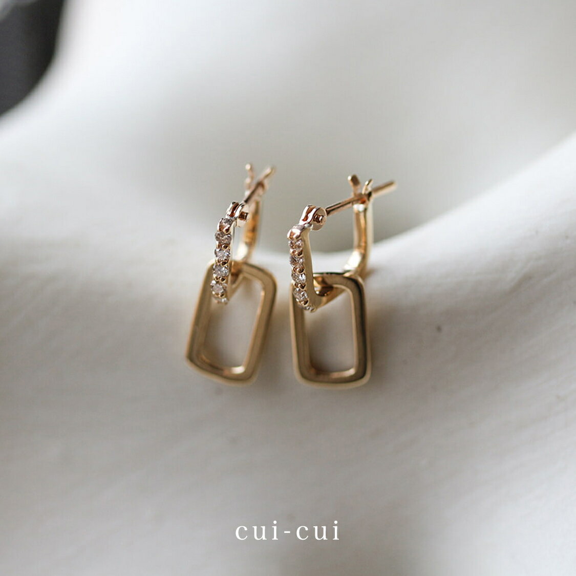 【cui-cui】ダイヤモンド ピアス