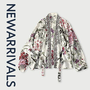 【45R｜新入荷】草花と鳥が踊る、手織りカディのハッピィ。肌触りサラッと心地よいニットも登場。