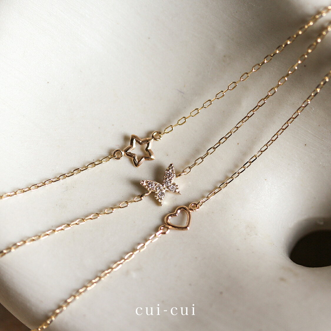 【cui-cui】手元が輝くK10ブレスレット