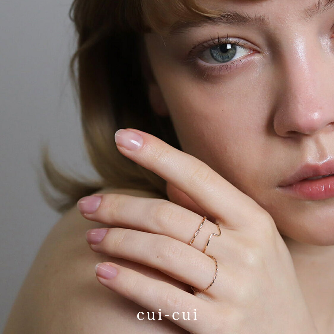 【cui-cui】重ねて楽しむK10リングレイヤード