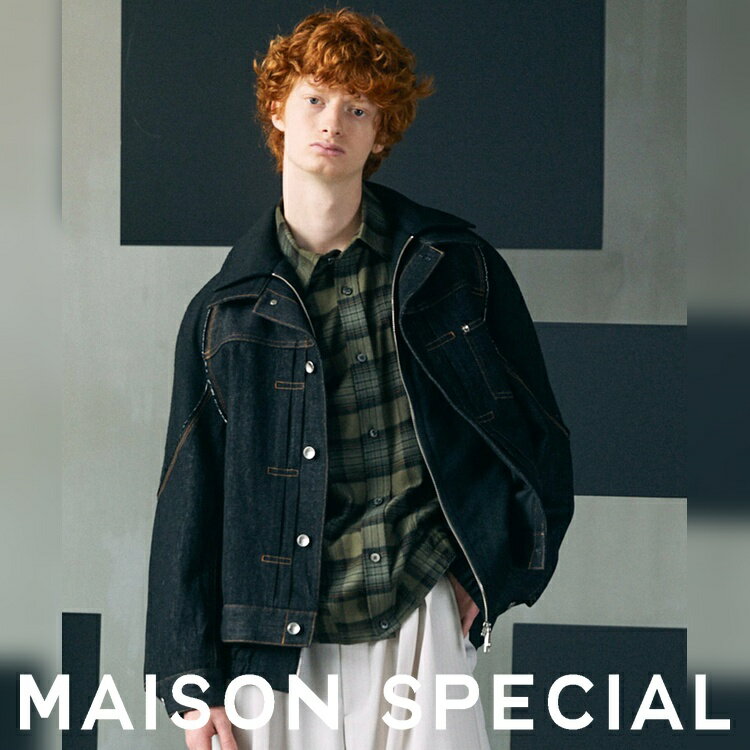 【MAISON SPECIAL】デニムとツイードの異素材使いが映える、主役級トラッカージャケット！