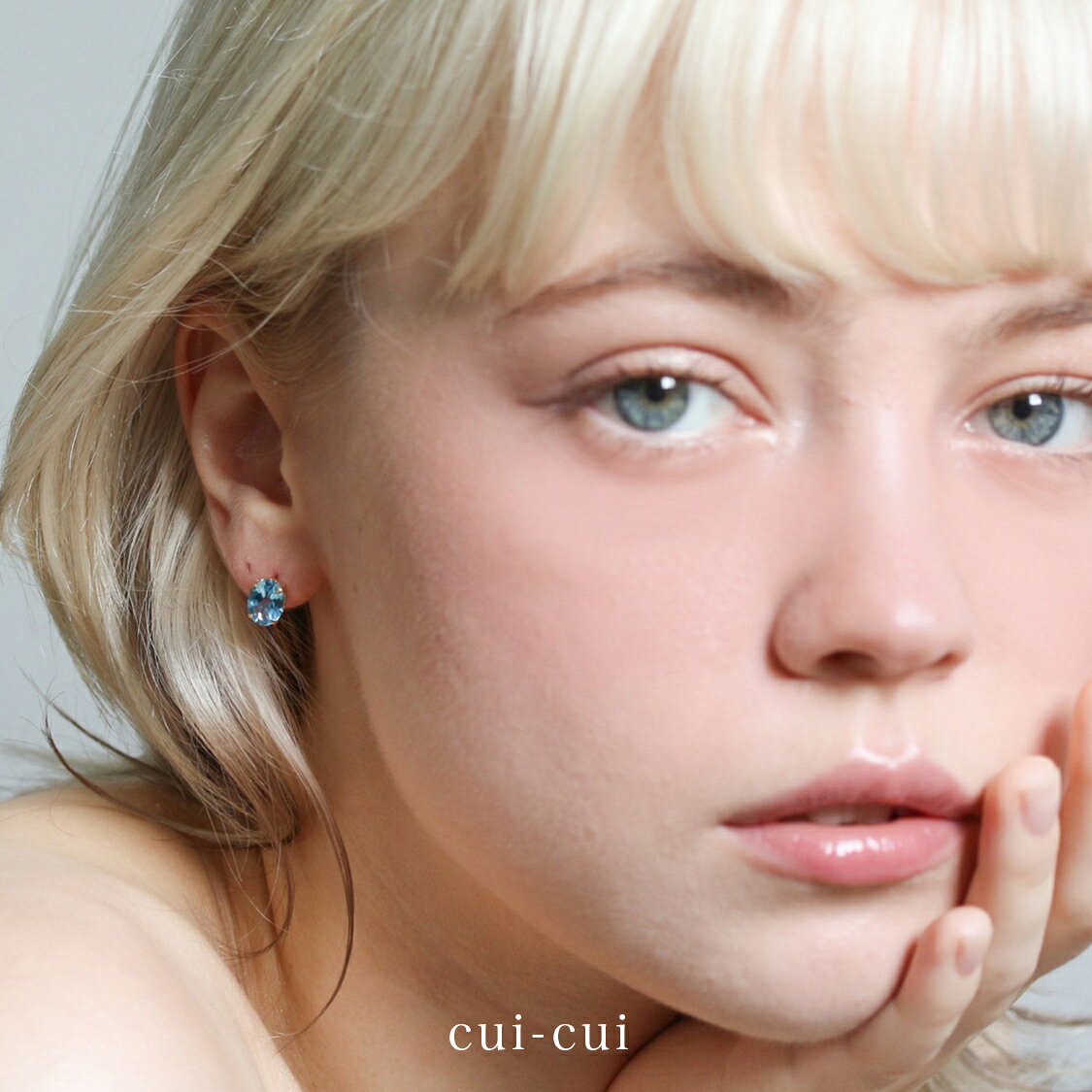 【cui-cui】K10-K18 カラーストーン ピアス