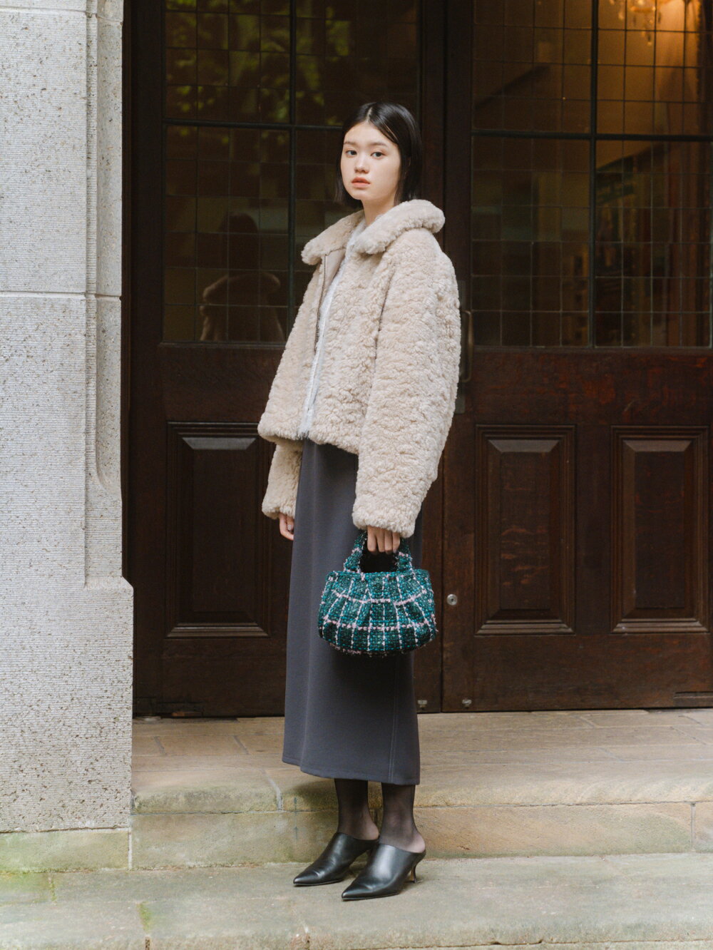 〈UNITED ARROWS〉の フェイクファーブルゾン