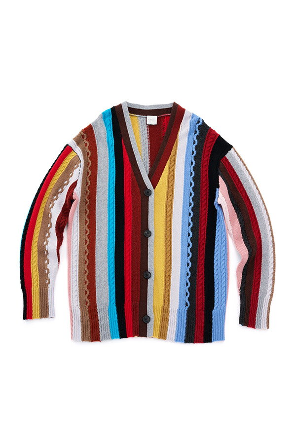 ウィメンズ "Signature Stripe" オーバー ニット カーディガン