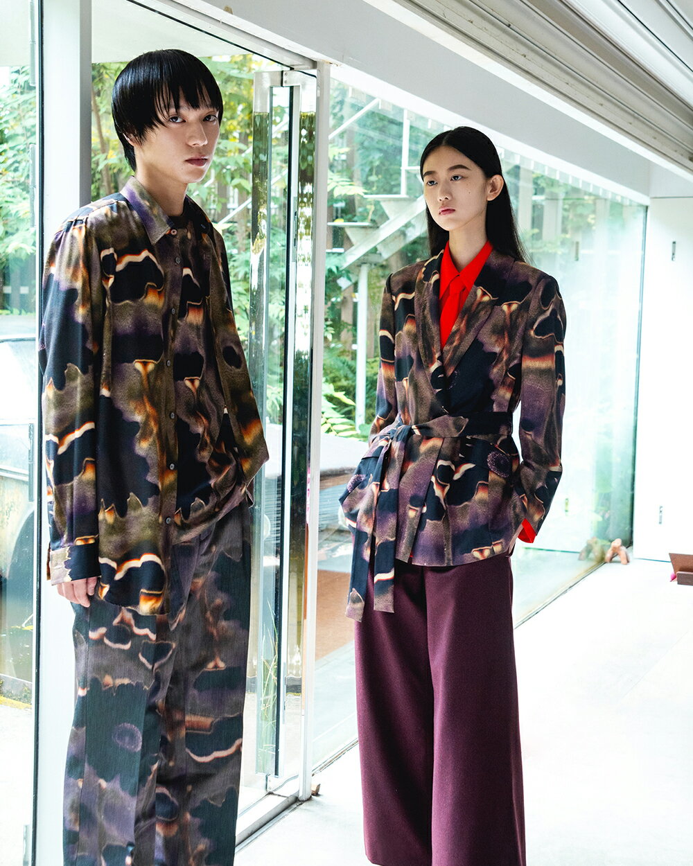 思い出の写真が誇張された幻想的なフラワープリント