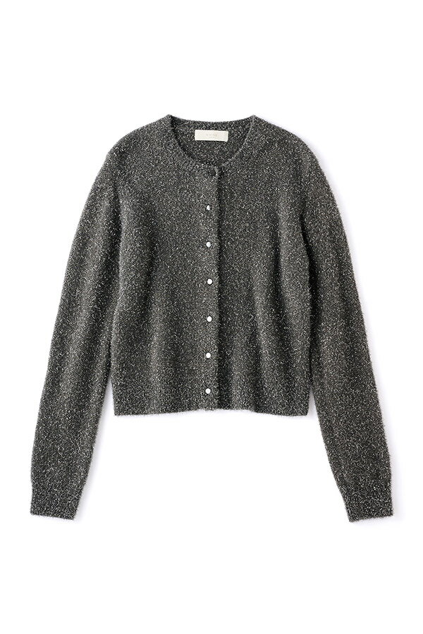 ラメ ニット カーディガン