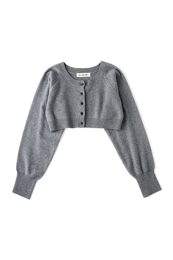 クロップド クルーネック カーディガン