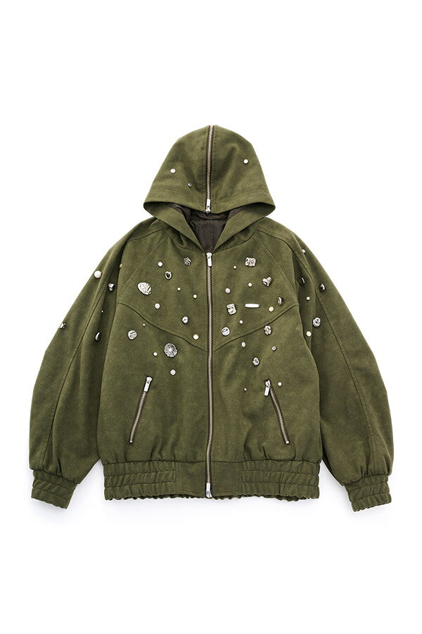 Vegan Leather Bijou Hoodie