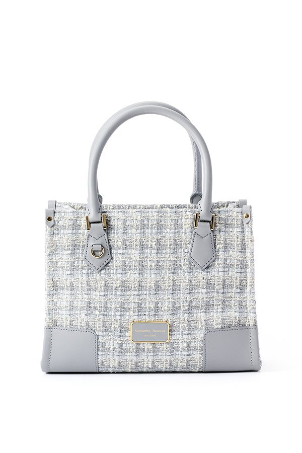 ファンシーツイード スクエアハンドバッグ