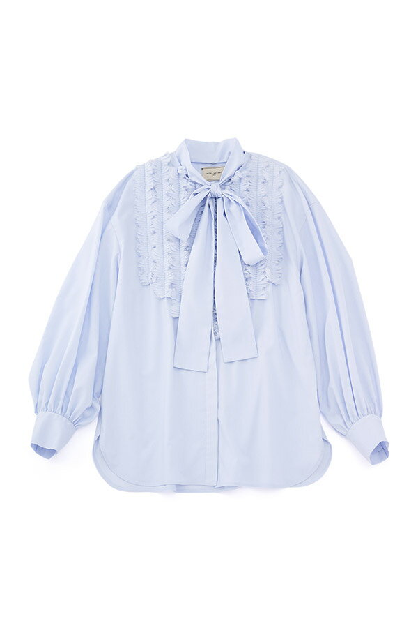 タックフリル ボウ ブラウス