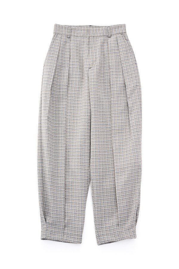カラミチェック カーヴィーパンツ