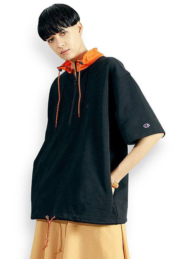【別注】<Champion(チャンピオン)>ハーフジップスウェットプルオーバー