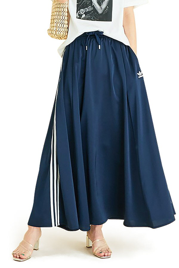 <adidas>スリーストライプロングスカート