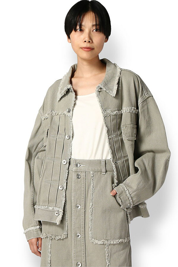 (W)FRINGED COTTON TWILL